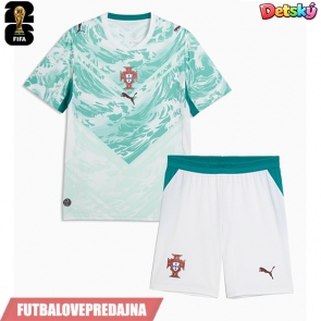 Lacne Dětský Futbalové dres Portugalsko MS 2026 Krátky Rukáv - Preč (+ trenírky)